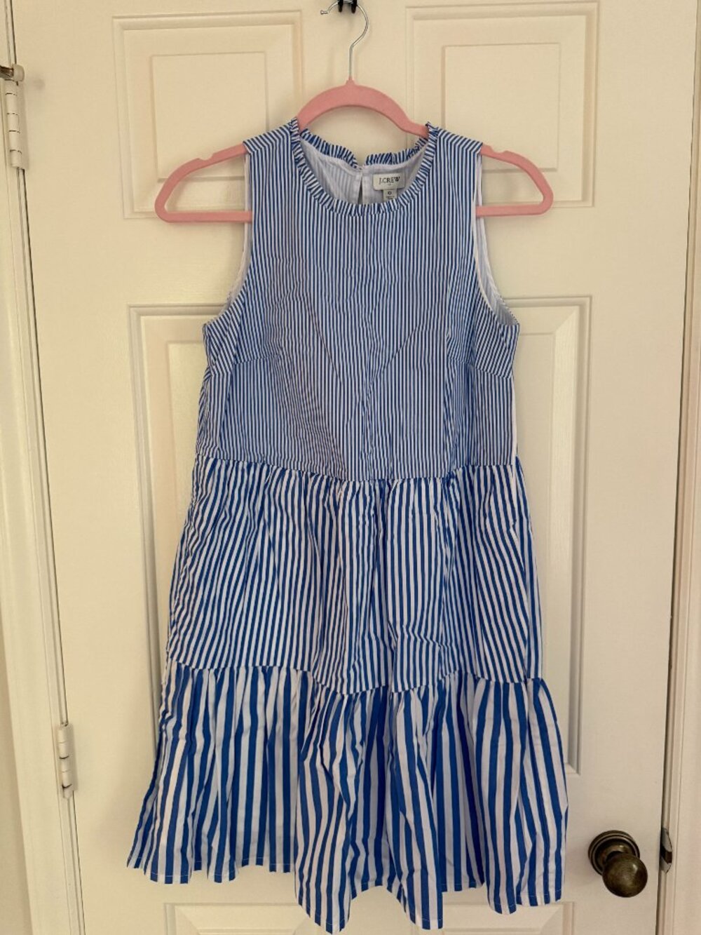 J.Crew Factory blue and white striped dress size 0